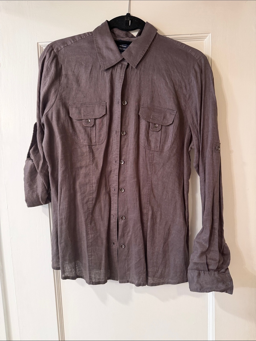 Saks Fifth Avenue Men's Button-Down Shirt in Taupe-Brown